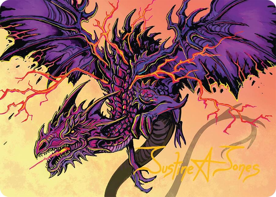 Stormshriek Feral Art Card (35/54) (Gold-Stamped Signature) [Tarkir: Dragonstorm Art Series] | PLUS EV GAMES 