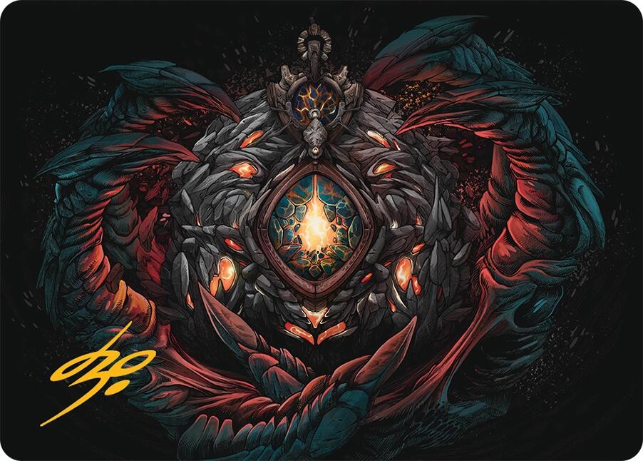 Mox Jasper Art Card (41/54) (Gold-Stamped Signature) [Tarkir: Dragonstorm Art Series] | PLUS EV GAMES 