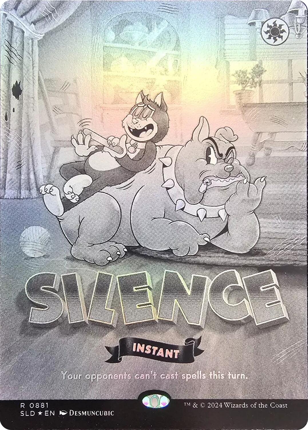 Silence (0881) (Black & White Foil) [Secret Lair Drop Series] | PLUS EV GAMES 