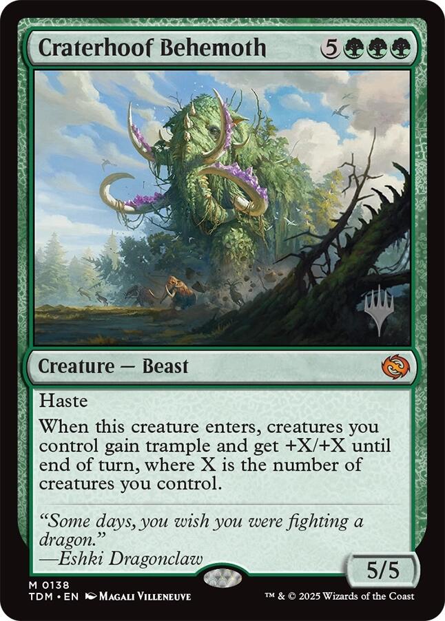 Craterhoof Behemoth [Tarkir: Dragonstorm Promos] | PLUS EV GAMES 