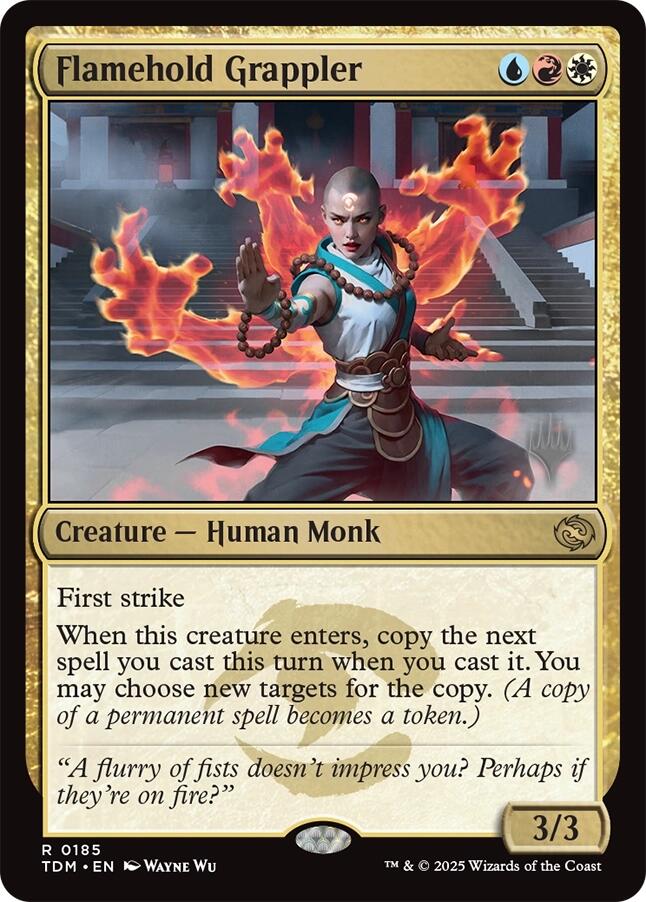 Flamehold Grappler [Tarkir: Dragonstorm Promos] | PLUS EV GAMES 