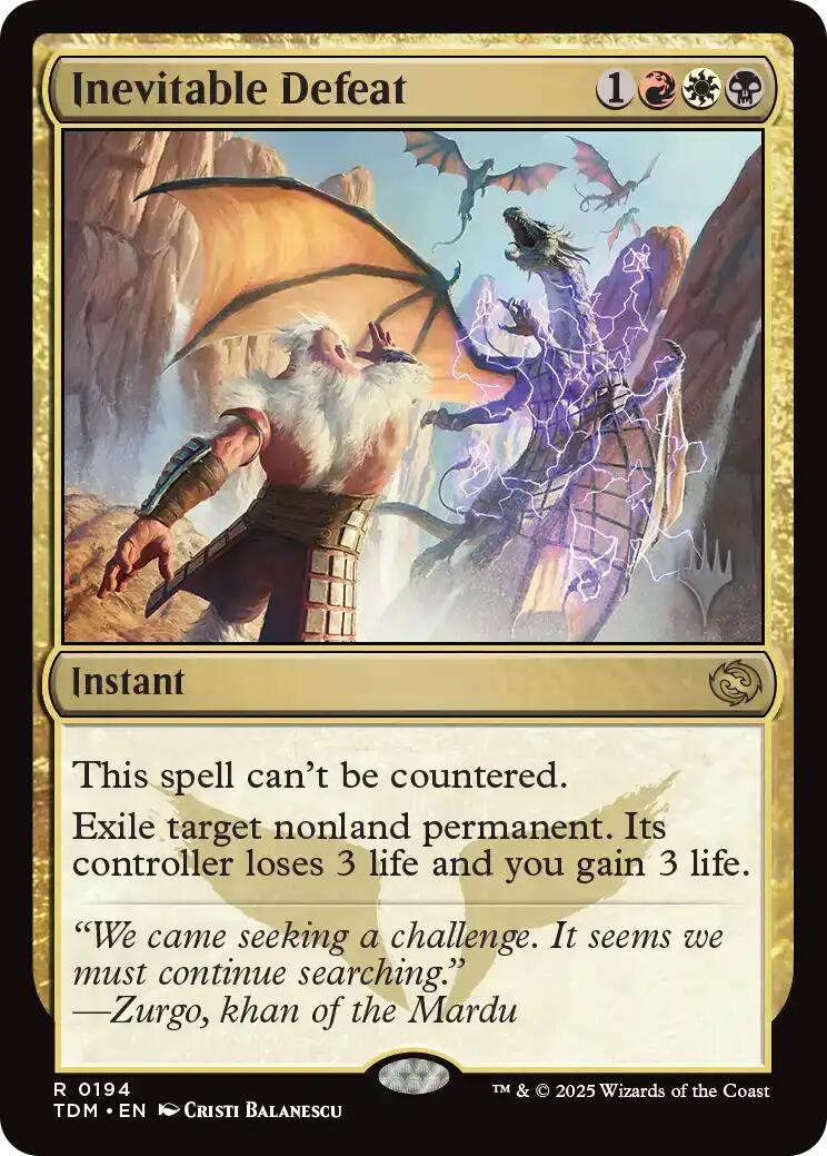 Inevitable Defeat [Tarkir: Dragonstorm Promos] | PLUS EV GAMES 