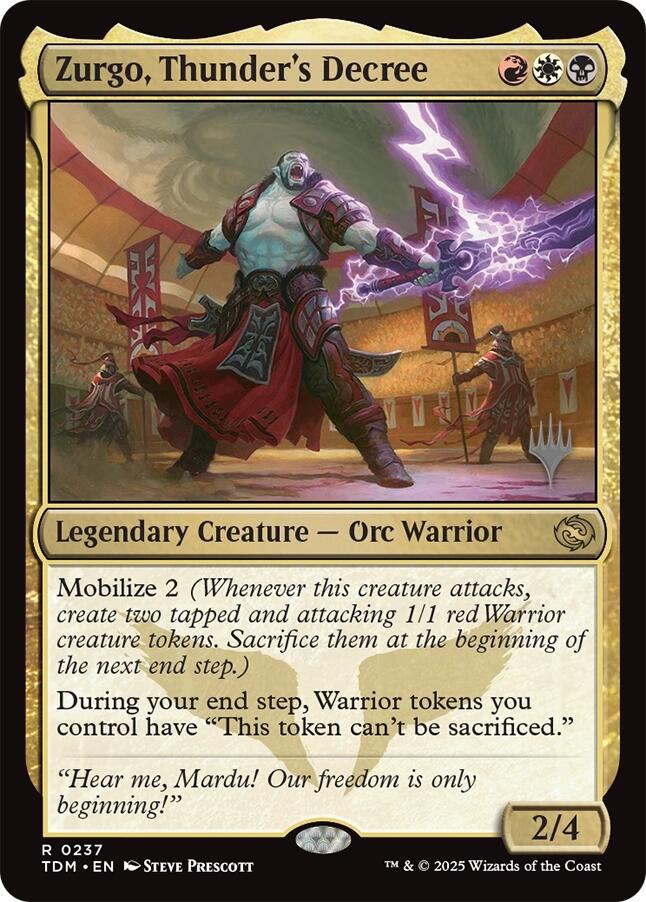Zurgo, Thunder's Decree [Tarkir: Dragonstorm Promos] | PLUS EV GAMES 