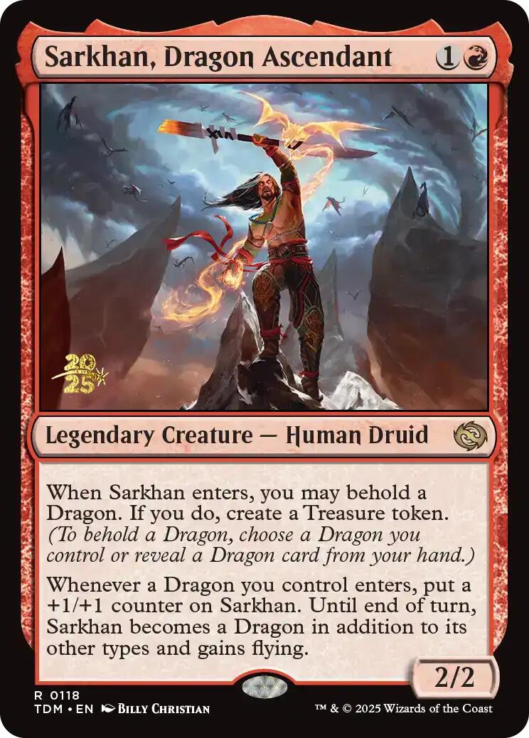 Sarkhan, Dragon Ascendant [Tarkir: Dragonstorm Prerelease Promos] | PLUS EV GAMES 