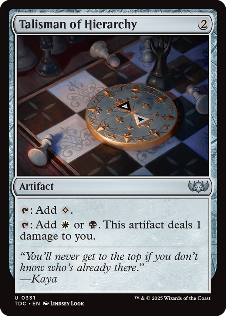 Talisman of Hierarchy [Tarkir: Dragonstorm Commander] | PLUS EV GAMES 