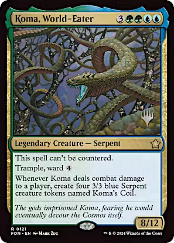 Koma, World-Eater (Promo Pack) [Aetherdrift Promos] | PLUS EV GAMES 