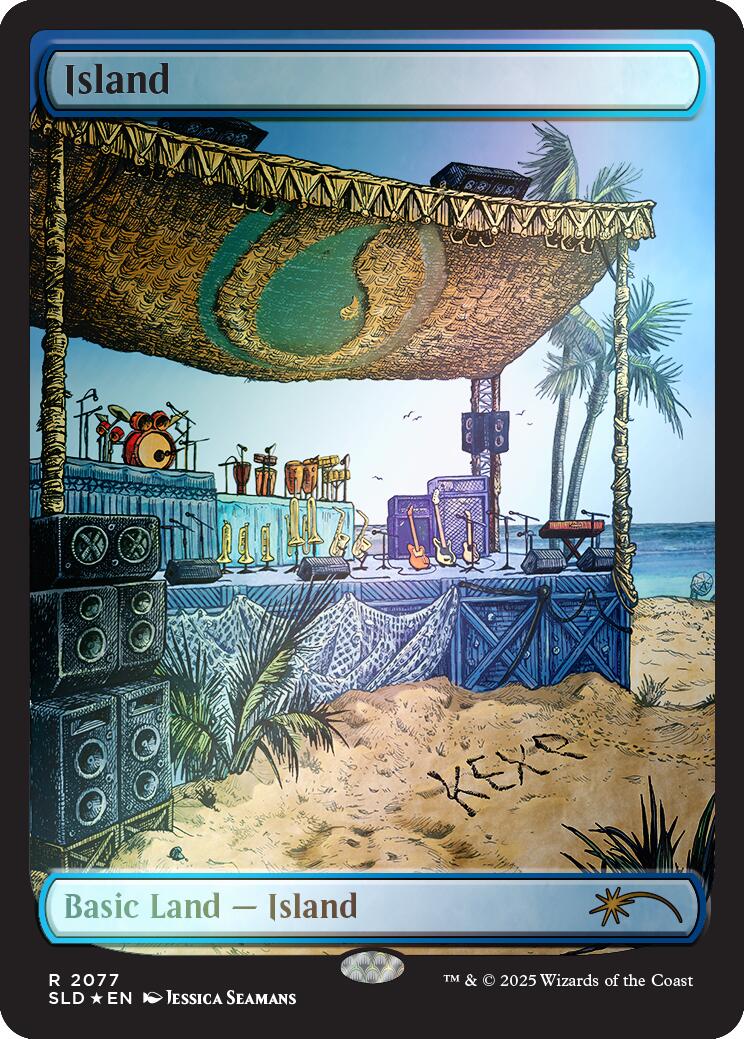 Island (2077) (Rainbow Foil) [Secret Lair Drop Series] | PLUS EV GAMES 