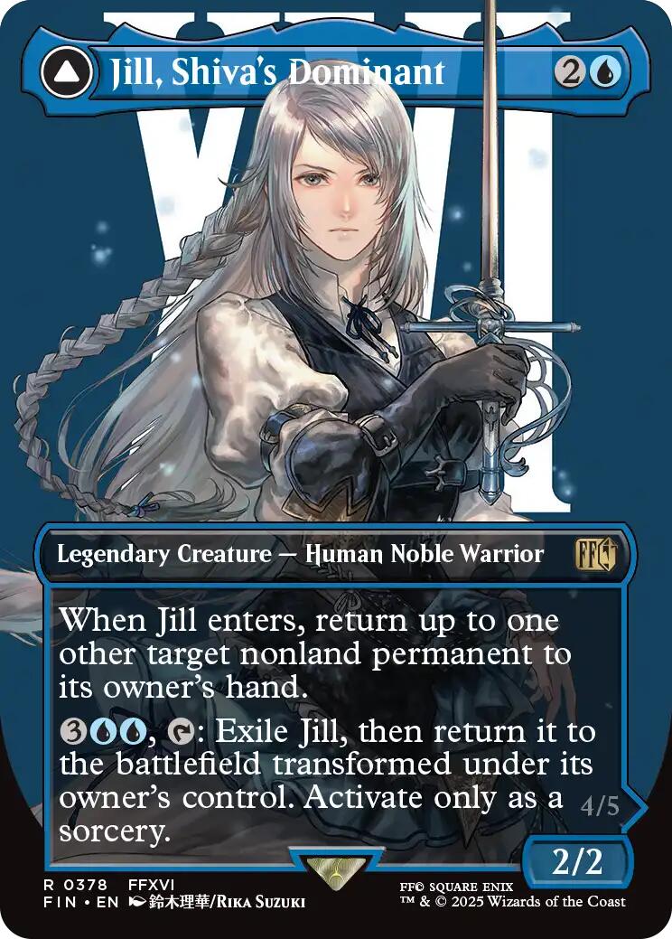 Jill, Shiva's Dominant // Shiva, Warden of Ice (Borderless) [FINAL FANTASY] | PLUS EV GAMES 