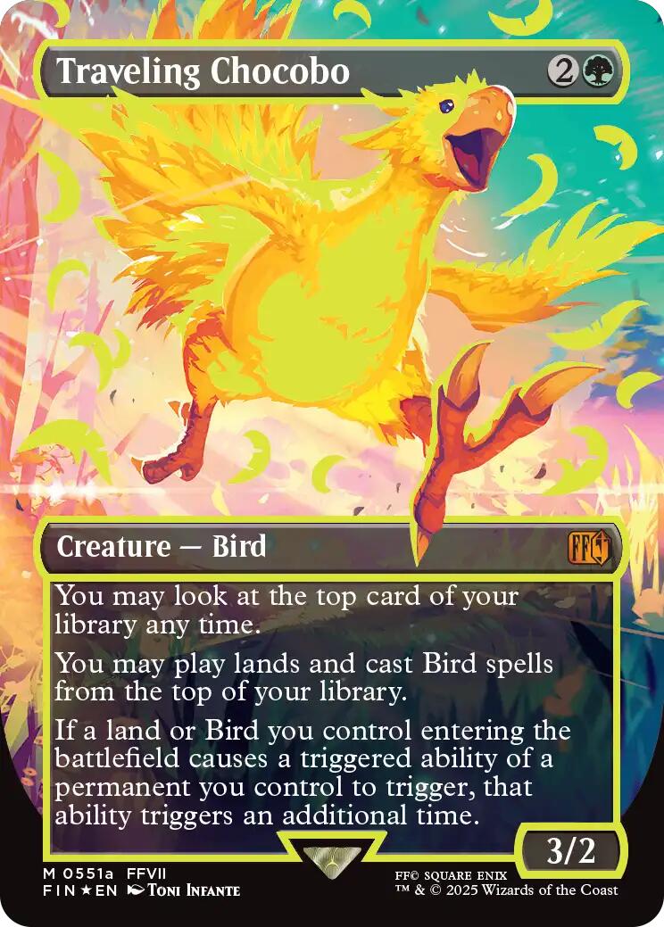 Traveling Chocobo (Borderless) (Neon Ink Yellow) [FINAL FANTASY] | PLUS EV GAMES 