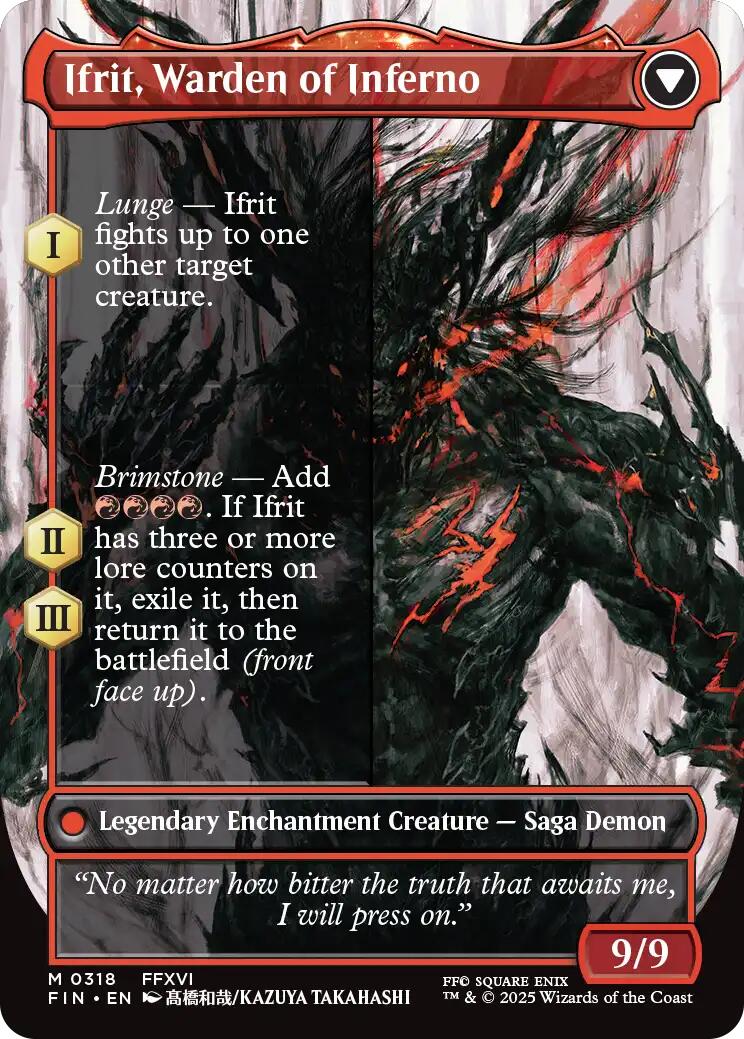 Clive, Ifrit's Dominant // Ifrit, Warden of Inferno (Borderless) (0318) [FINAL FANTASY] | PLUS EV GAMES 