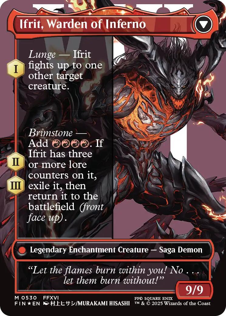 Clive, Ifrit's Dominant // Ifrit, Warden of Inferno (Borderless) (Surge Foil) [FINAL FANTASY] | PLUS EV GAMES 
