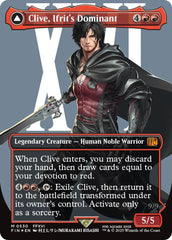 Clive, Ifrit's Dominant // Ifrit, Warden of Inferno (Borderless) (Surge Foil) [FINAL FANTASY] | PLUS EV GAMES 
