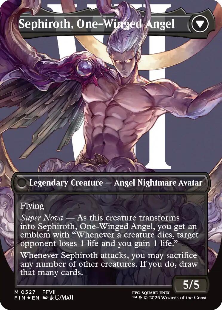 Sephiroth, Fabled SOLDIER // Sephiroth, One-Winged Angel (Borderless) (Surge Foil) [FINAL FANTASY] | PLUS EV GAMES 