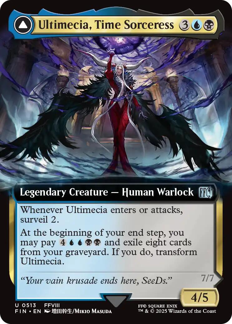 Ultimecia, Time Sorceress // Ultimecia, Omnipotent (Extended Art) [FINAL FANTASY] | PLUS EV GAMES 