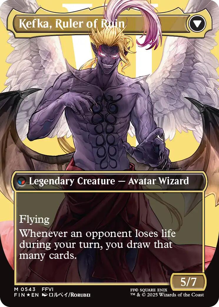 Kefka, Court Mage // Kefka, Ruler of Ruin (Borderless) (Surge Foil) [FINAL FANTASY] | PLUS EV GAMES 