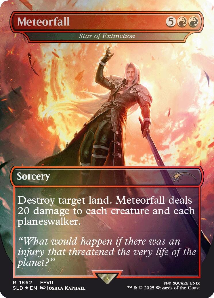 Meteorfall - Star of Extinction (Rainbow Foil) [Secret Lair Drop Series] | PLUS EV GAMES 