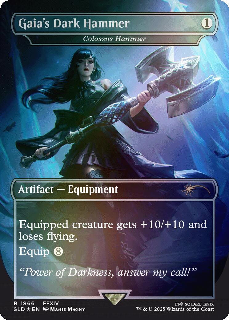 Gaia's Dark Hammer - Colossus Hammer (Rainbow Foil) [Secret Lair Drop Series] | PLUS EV GAMES 