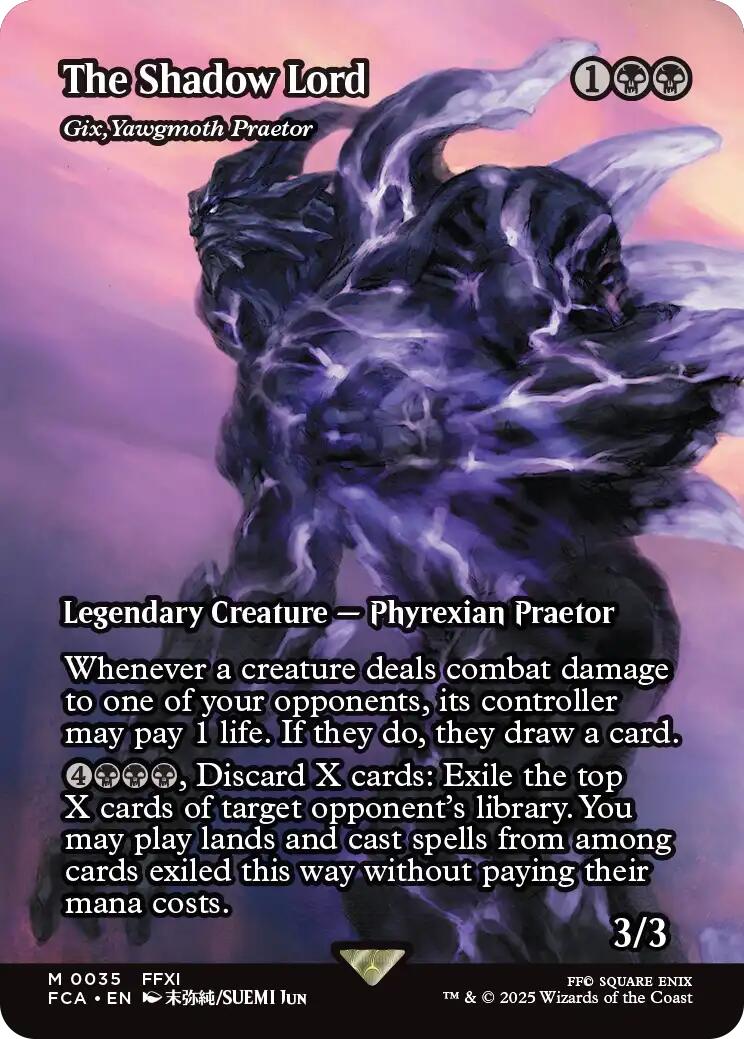 The Shadow Lord - Gix, Yawgmoth Praetor (Showcase) [FINAL FANTASY : Through the Ages] | PLUS EV GAMES 