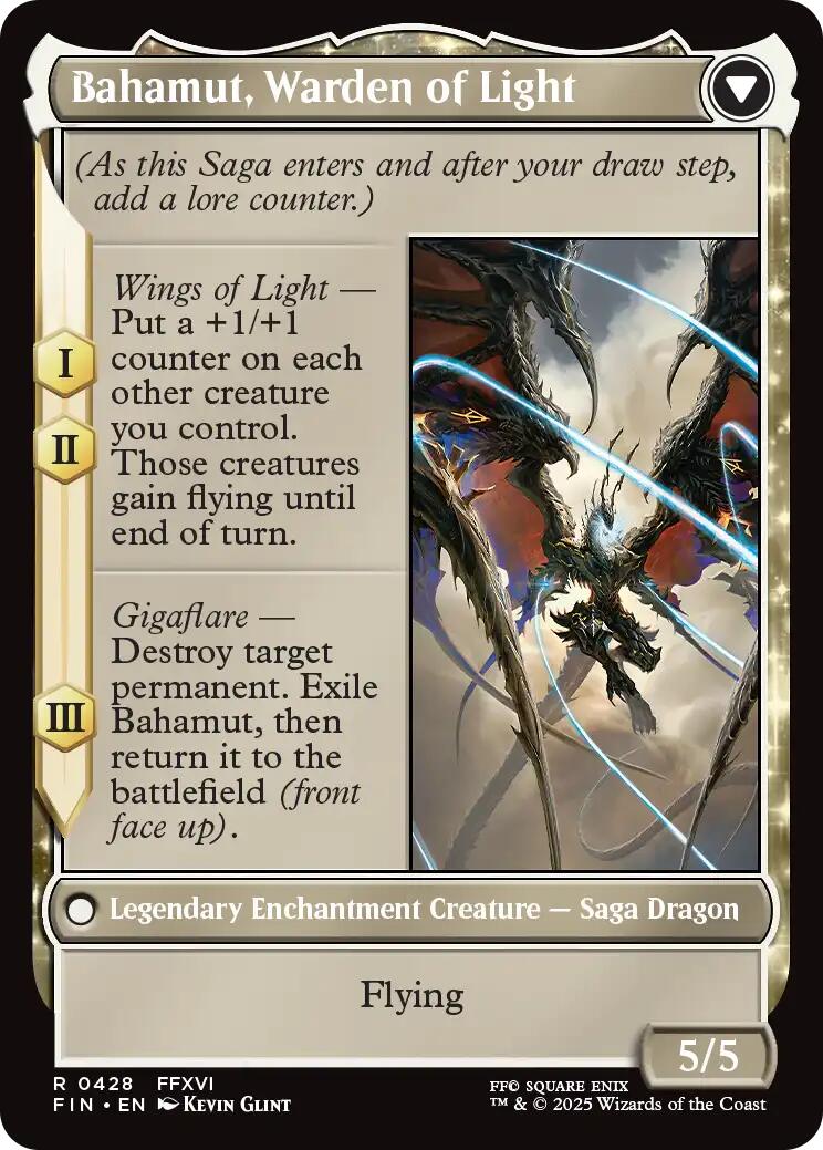 Dion, Bahamut's Dominant // Bahamut, Warden of Light (Extended Art) [FINAL FANTASY] | PLUS EV GAMES 