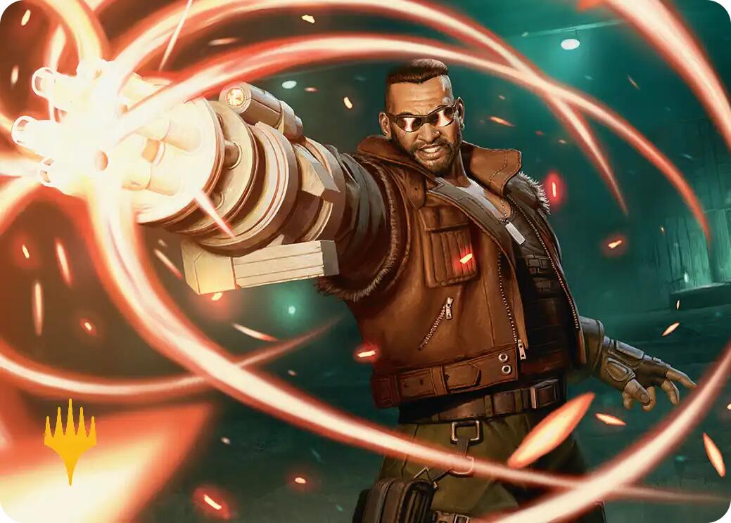 Barret Wallace Art Card (Gold-Stamped Planeswalker Symbol) [FINAL FANTASY Art Series] | PLUS EV GAMES 