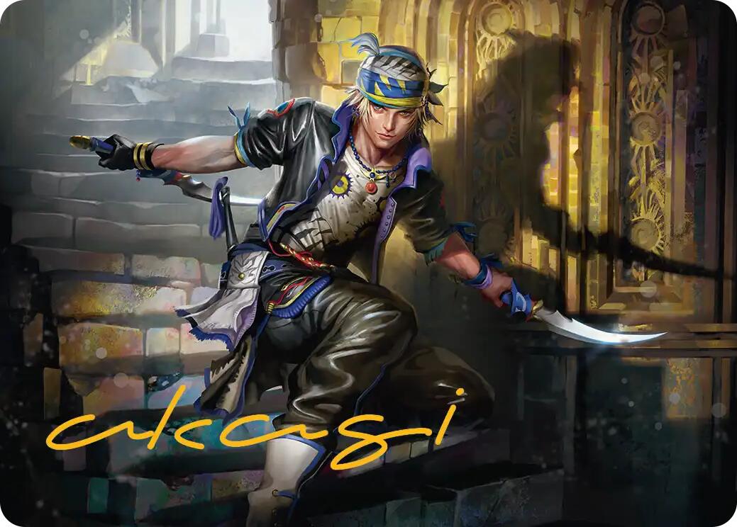 Locke Cole Art Card (Gold-Stamped Signature) [FINAL FANTASY Art Series] | PLUS EV GAMES 