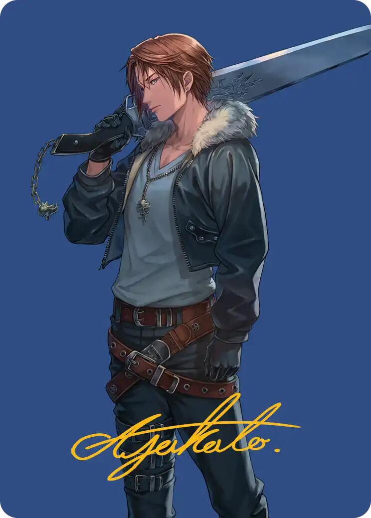 Squall, SeeD Mercenary Art Card (Gold-Stamped Signature) [FINAL FANTASY Art Series] | PLUS EV GAMES 