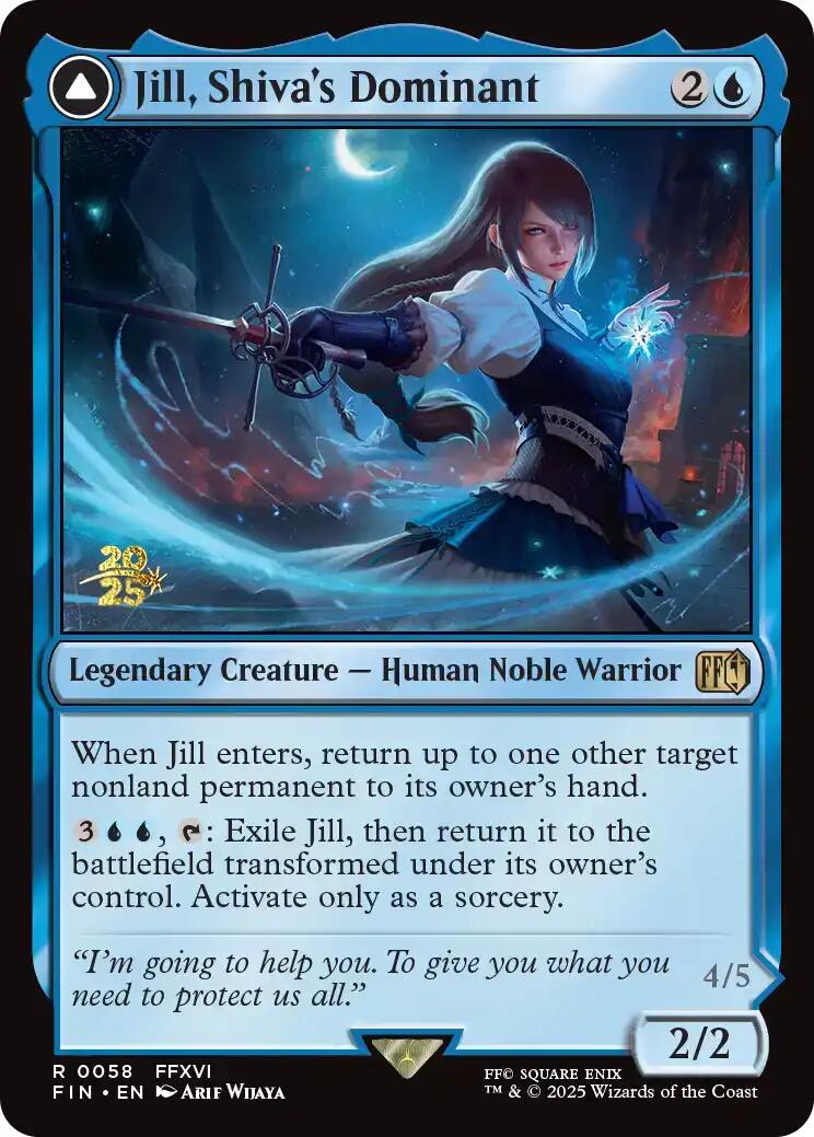 Jill, Shiva's Dominant // Shiva, Warden of Ice [FINAL FANTASY Prerelease Promo] | PLUS EV GAMES 