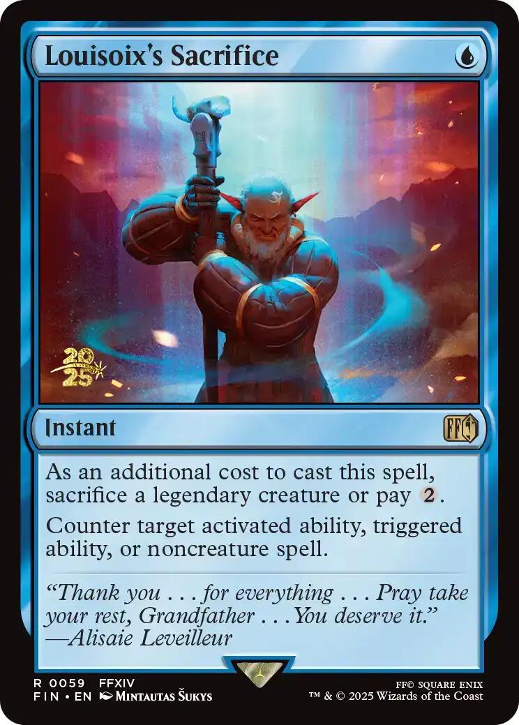 Louisoix's Sacrifice [FINAL FANTASY Prerelease Promo] | PLUS EV GAMES 