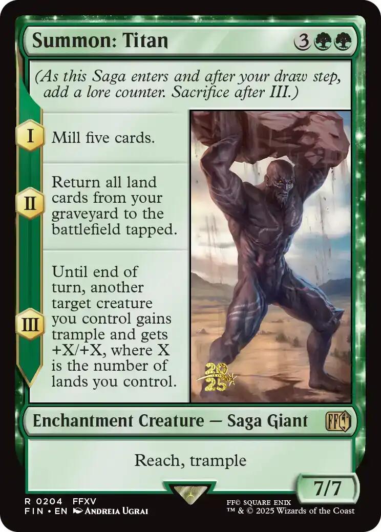 Summon: Titan [FINAL FANTASY Prerelease Promo] | PLUS EV GAMES 