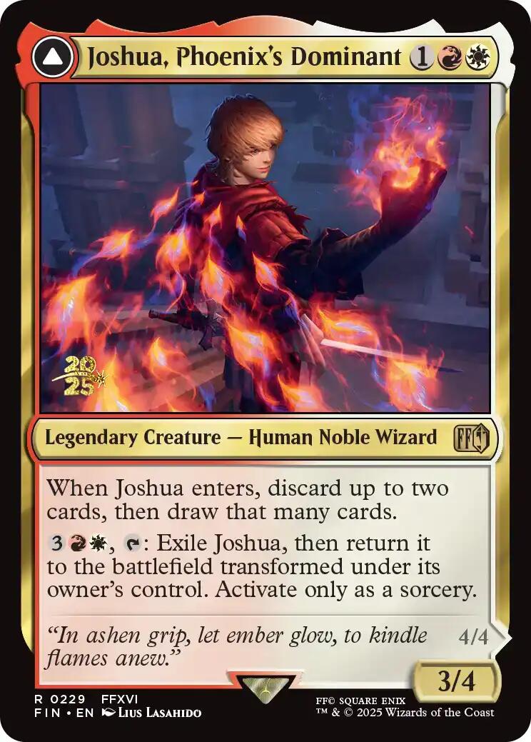 Joshua, Phoenix's Dominant // Phoenix, Warden of Fire [FINAL FANTASY Prerelease Promo] | PLUS EV GAMES 