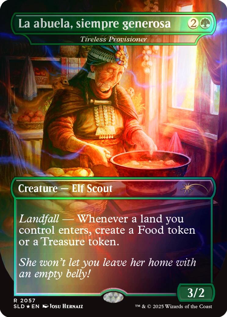 La abuela, siempre generosa - Tireless Provisioner (Rainbow Foil) [Secret Lair Drop Series] | PLUS EV GAMES 