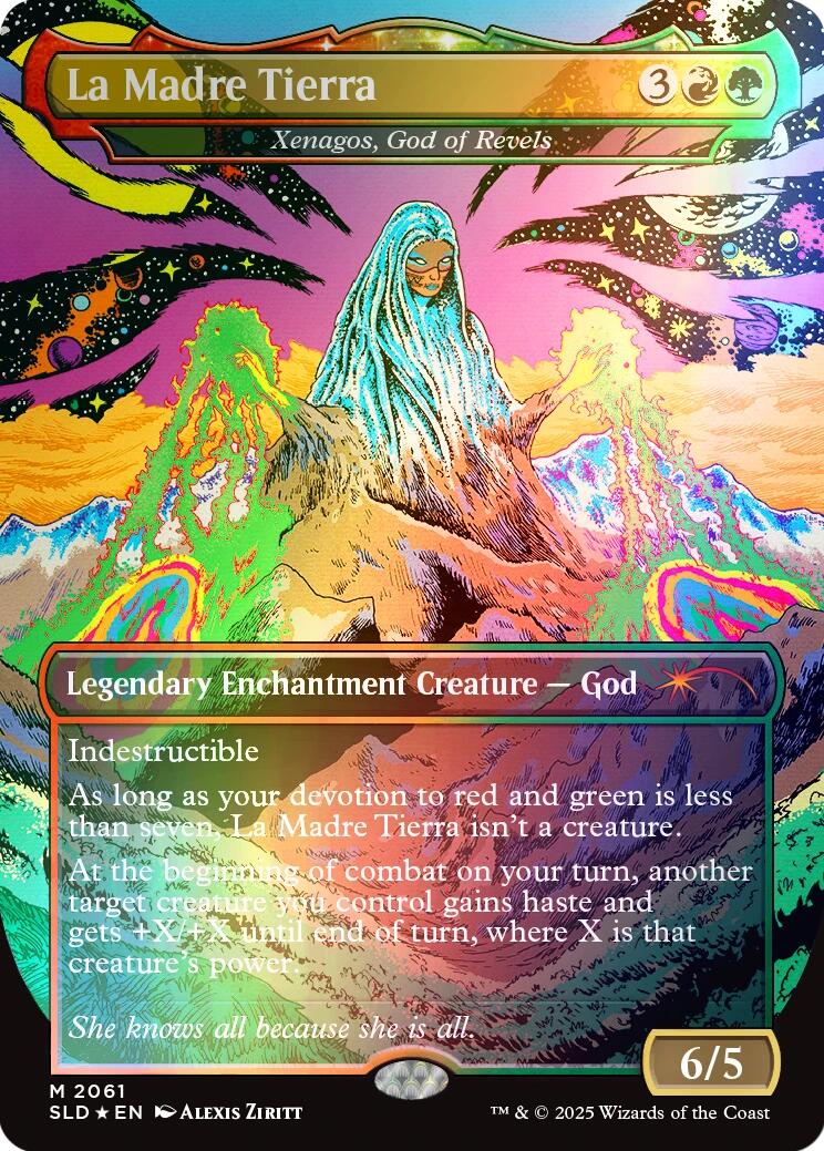 La Madre Tierra - Xenagos, God of Revels (Rainbow Foil) [Secret Lair Drop Series] | PLUS EV GAMES 