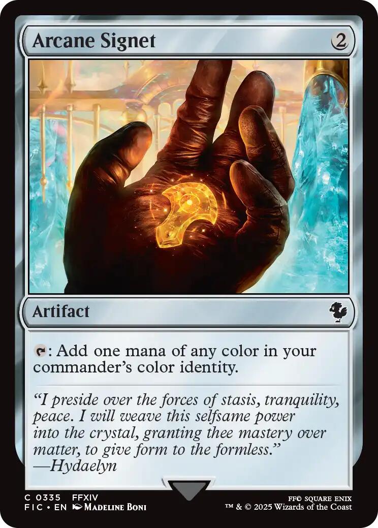 Arcane Signet (0335) (Surge Foil) [FINAL FANTASY Commander] | PLUS EV GAMES 