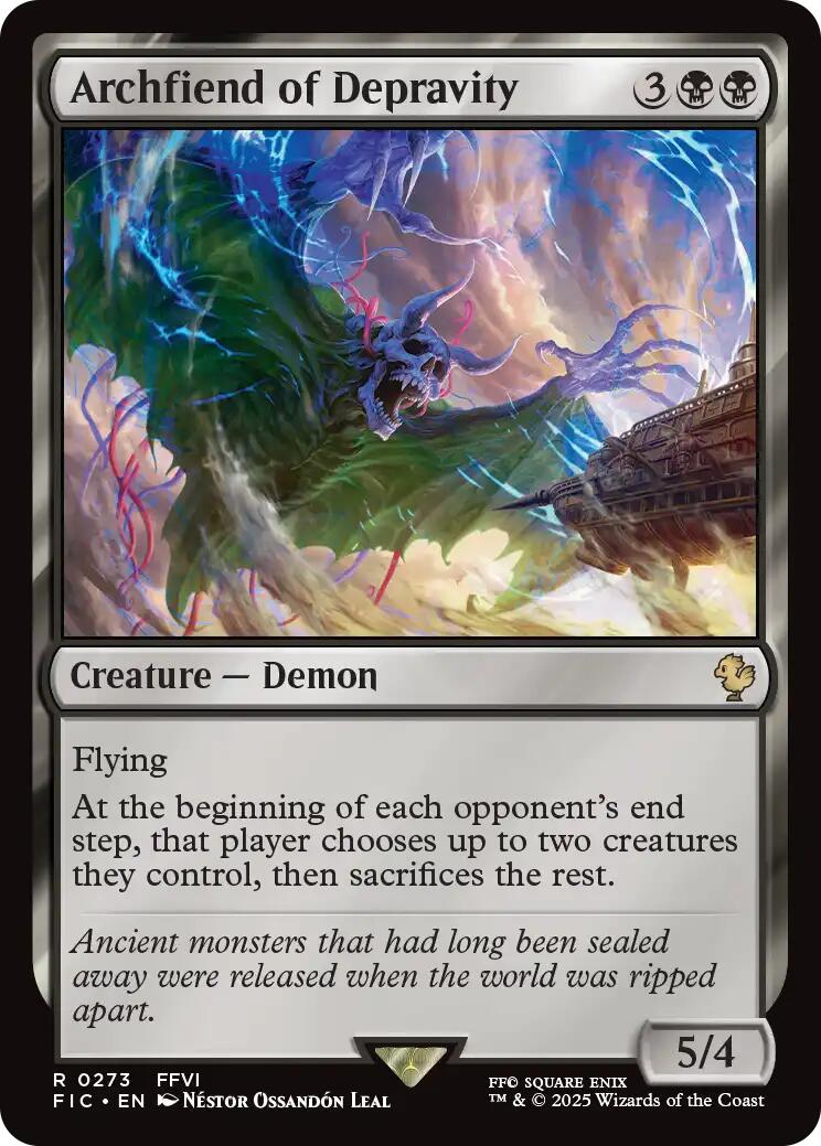 Archfiend of Depravity (Surge Foil) [FINAL FANTASY Commander] | PLUS EV GAMES 