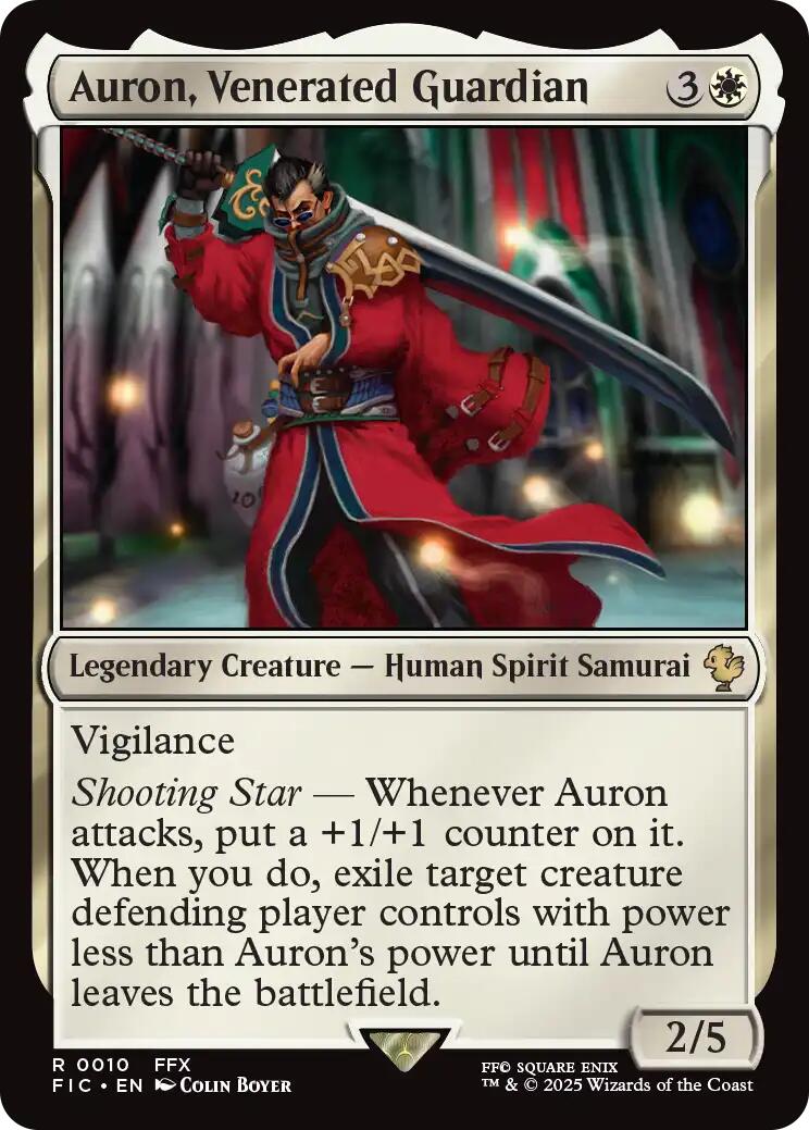 Auron, Venerated Guardian (Surge Foil) [FINAL FANTASY Commander] | PLUS EV GAMES 