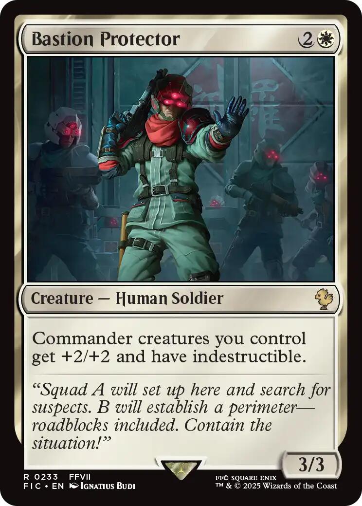 Bastion Protector (Surge Foil) [FINAL FANTASY Commander] | PLUS EV GAMES 