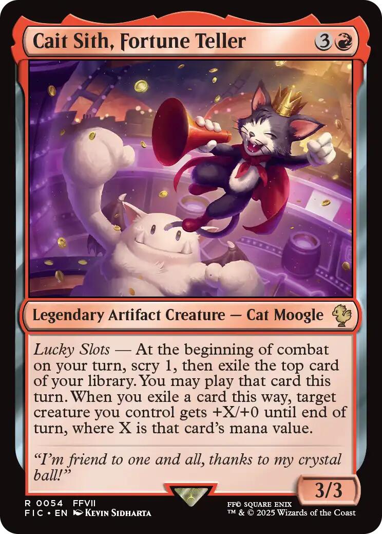 Cait Sith, Fortune Teller (Surge Foil) [FINAL FANTASY Commander] | PLUS EV GAMES 