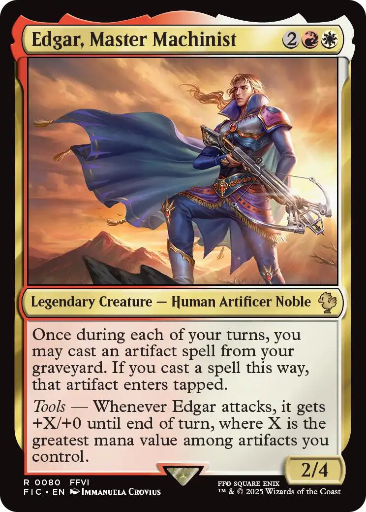 Edgar, Master Machinist (Surge Foil) [FINAL FANTASY Commander] | PLUS EV GAMES 