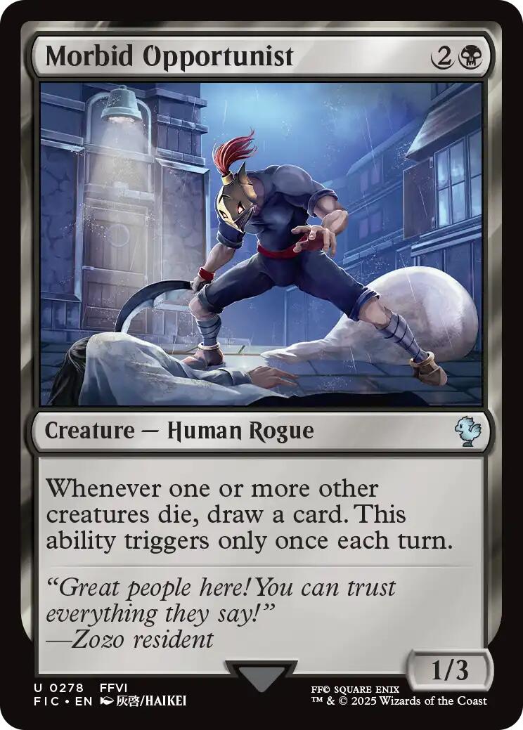 Morbid Opportunist (Surge Foil) [FINAL FANTASY Commander] | PLUS EV GAMES 