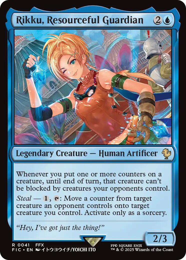 Rikku, Resourceful Guardian (Surge Foil) [FINAL FANTASY Commander] | PLUS EV GAMES 
