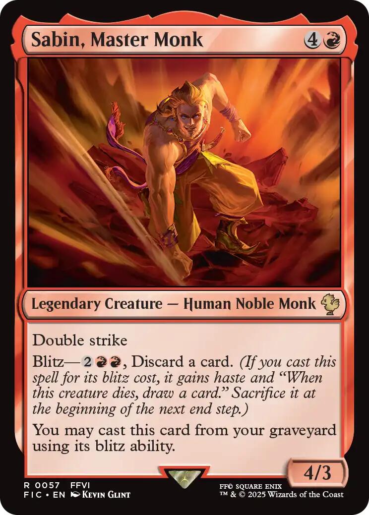 Sabin, Master Monk (Surge Foil) [FINAL FANTASY Commander] | PLUS EV GAMES 