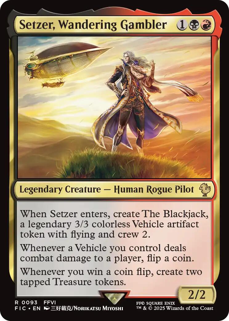 Setzer, Wandering Gambler (Surge Foil) [FINAL FANTASY Commander] | PLUS EV GAMES 