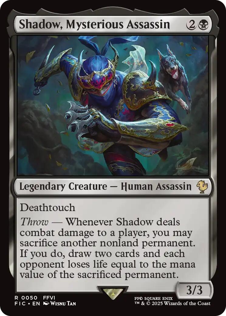 Shadow, Mysterious Assassin (Surge Foil) [FINAL FANTASY Commander] | PLUS EV GAMES 