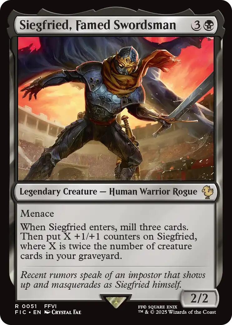 Siegfried, Famed Swordsman (Surge Foil) [FINAL FANTASY Commander] | PLUS EV GAMES 