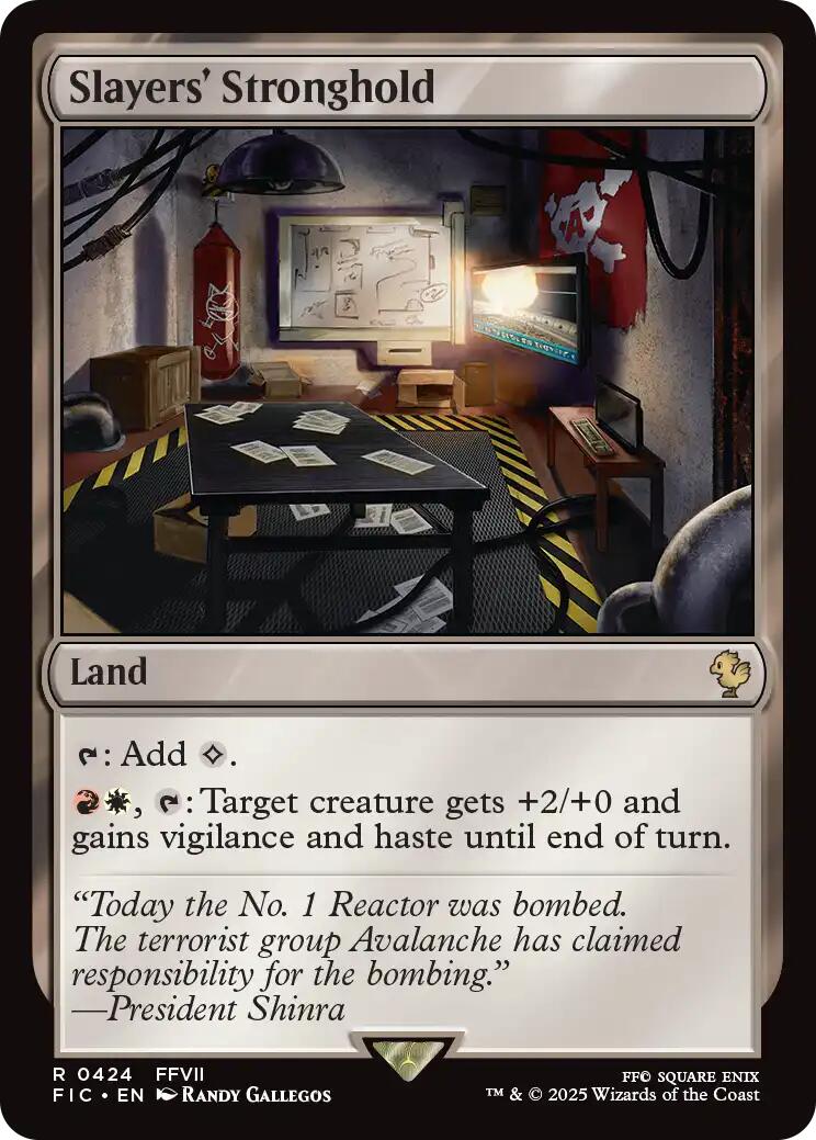 Slayers' Stronghold (Surge Foil) [FINAL FANTASY Commander] | PLUS EV GAMES 