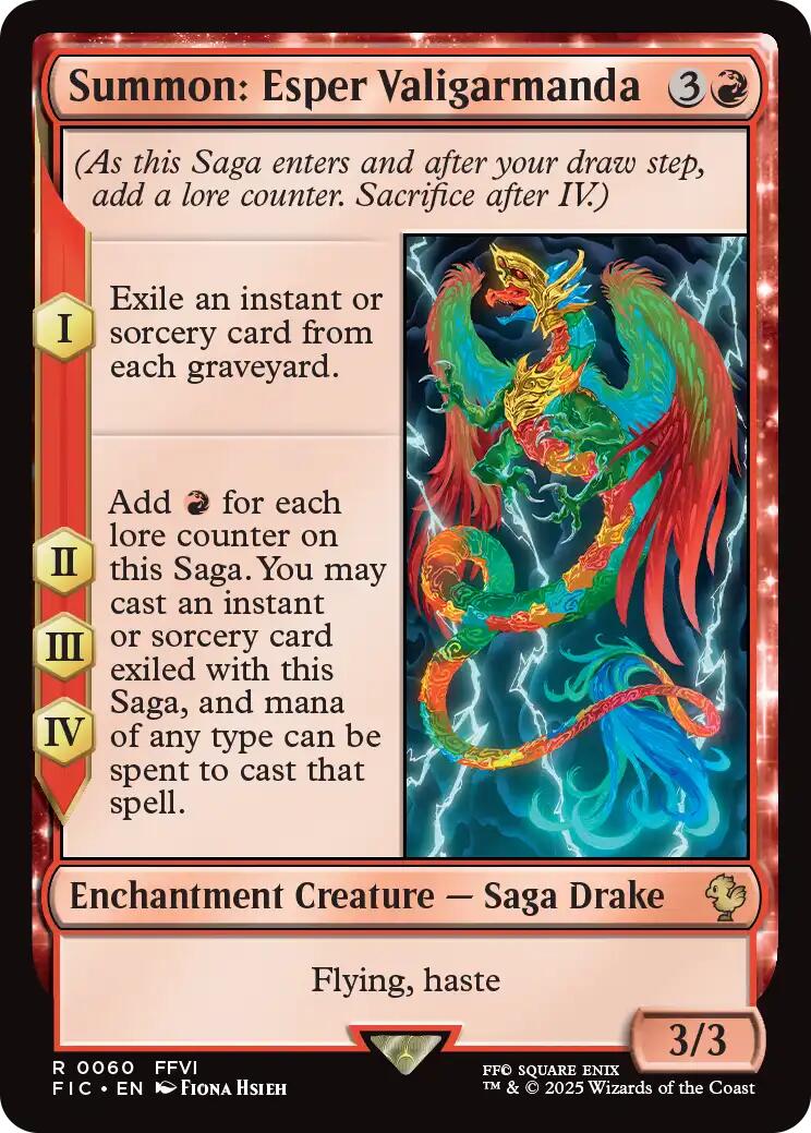 Summon: Esper Valigarmanda (Surge Foil) [FINAL FANTASY Commander] | PLUS EV GAMES 