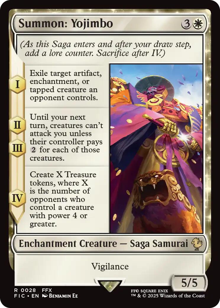 Summon: Yojimbo (Surge Foil) [FINAL FANTASY Commander] | PLUS EV GAMES 