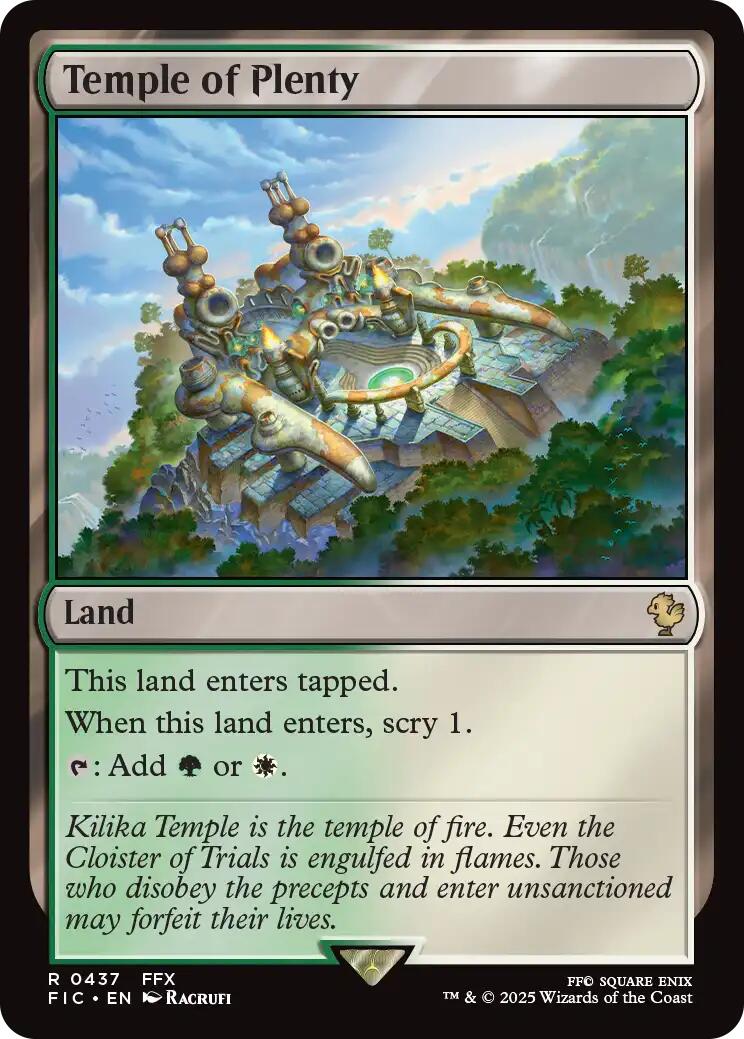 Temple of Plenty (Surge Foil) [FINAL FANTASY Commander] | PLUS EV GAMES 