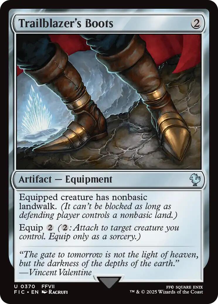 Trailblazer's Boots (Surge Foil) [FINAL FANTASY Commander] | PLUS EV GAMES 