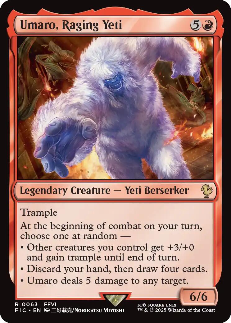 Umaro, Raging Yeti (Surge Foil) [FINAL FANTASY Commander] | PLUS EV GAMES 